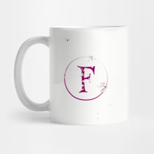 Monogram fairy flowers, letter F Mug